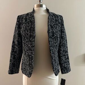 Nine West Black and White Patterned Blazer